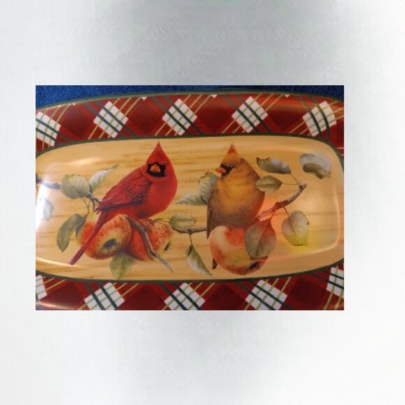Lenox Winter Greetings cardinal Platter - Picture 4 of 4
